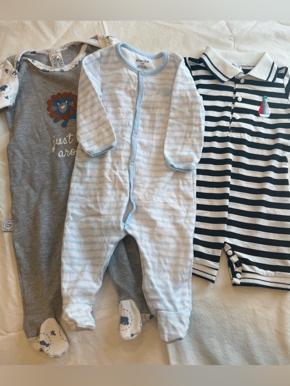 3 Piece Infant Onesie Bundle Size 3-6 Months #Lux-K1
